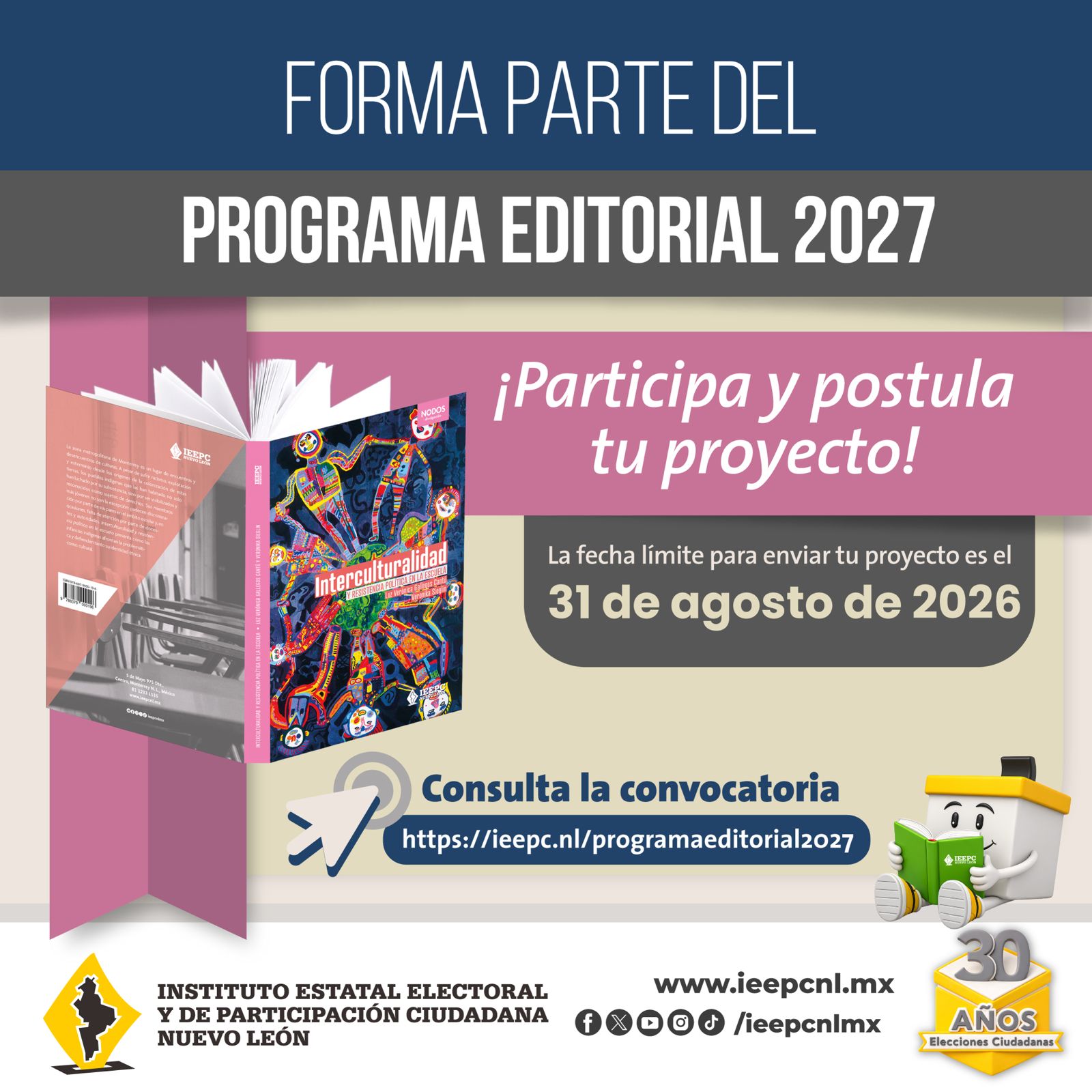 ¡Forma parte del Programa Editorial 2027!
